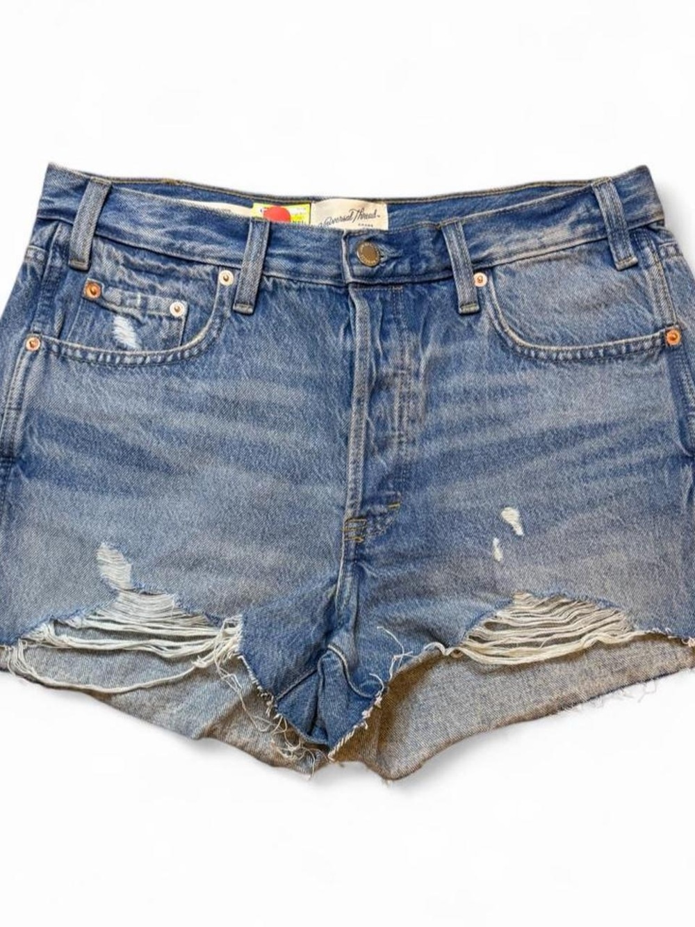 Universal Thread Faded Blue Distressed Denim Shorts
